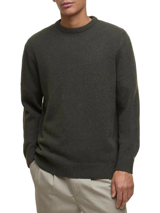 HOLDEN CREW NECK SWEATER Barbour Maglia Uomo Mkn1576 Verde oliva