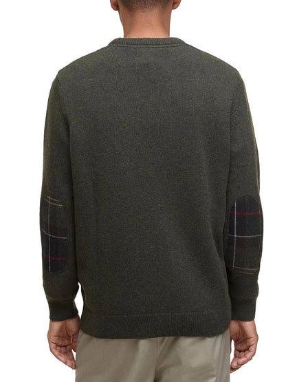 HOLDEN CREW NECK SWEATER Barbour Maglia Uomo Mkn1576 Verde oliva