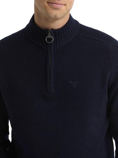 NEWTOWN HALF ZIP KNIT JUMPER Barbour Maglia Uomo Mkn1774 Blu