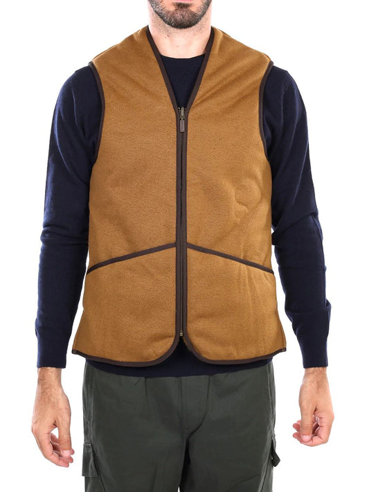WARM PILE WAISTCOAT ZIP Barbour Smanicato Uomo Mli0004 Marrone