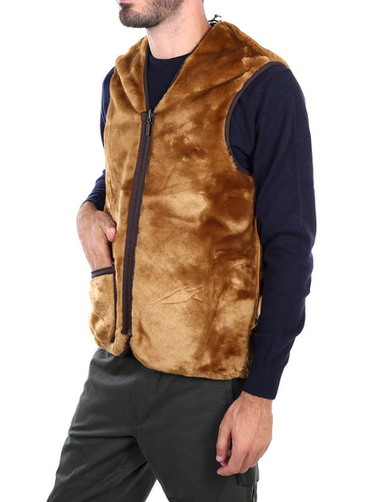 WARM PILE WAISTCOAT ZIP Barbour Smanicato Uomo Mli0004 Marrone