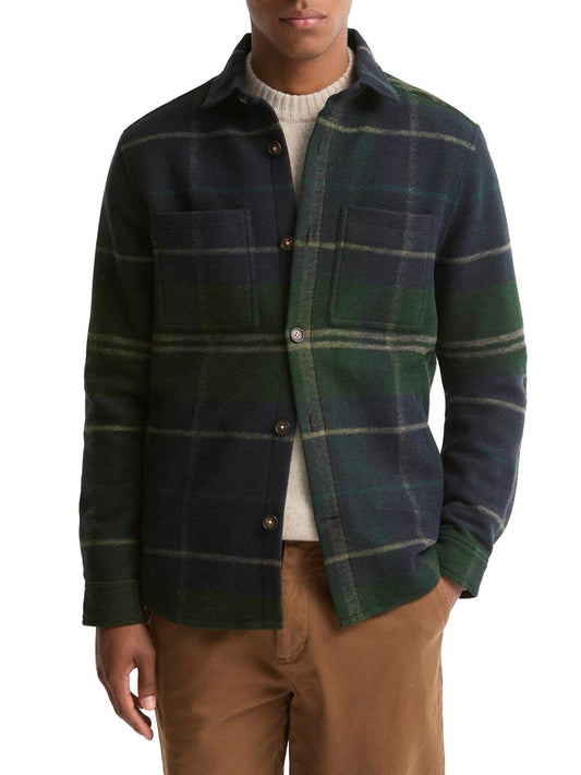 WOODLANE TAIL BRUSH CCK OVSRT Barbour Camicia Uomo Mos0511 Verde/blu