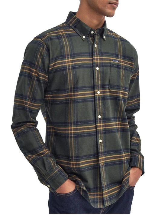 PORTDOWN TAILORED SHIRT Barbour Camicia Uomo Msh5035 Verde oliva