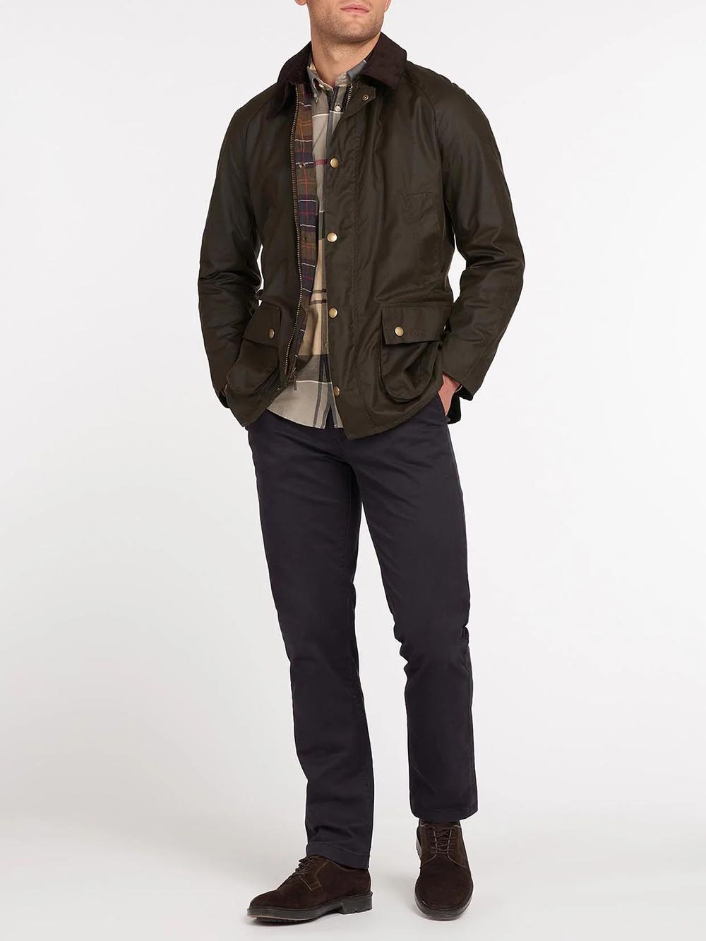 ASHBY WAX JACKET Barbour Giubbino Uomo Mwx0339 Verde oliva