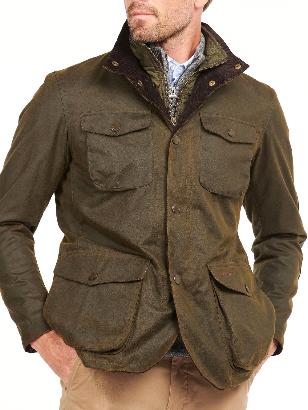 OGSTON WAX JACKET Barbour Giubbino Uomo Mwx0700 Verde oliva