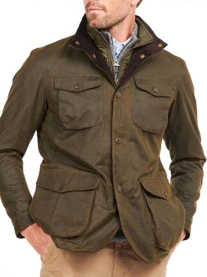 OGSTON WAX JACKET Barbour Giubbino Uomo Mwx0700 Verde oliva