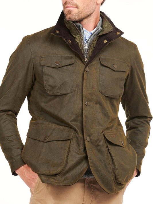 OGSTON WAX JACKET Barbour Giubbino Uomo Mwx0700 Verde oliva