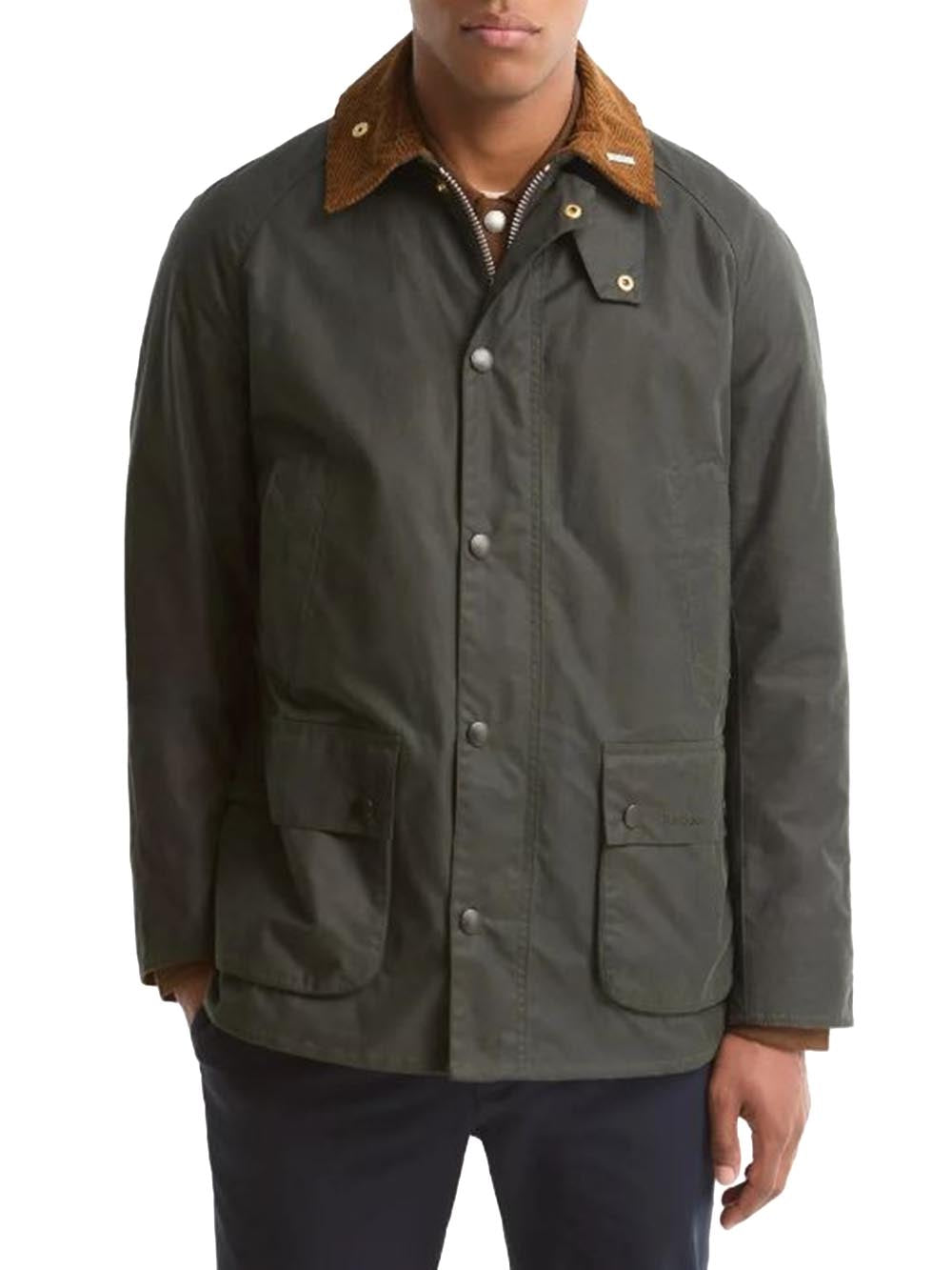 FESTIVE ASHBY WAX JACKET Barbour Giubbino Uomo Mwx2535 Verde
