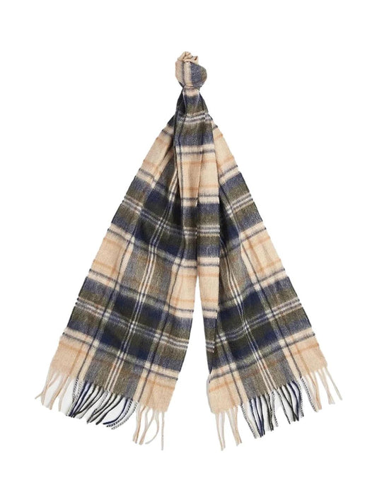 NEW CHECK TARTAN SCARF Barbour Sciarpa Uomo Usc0137 Blu/beige