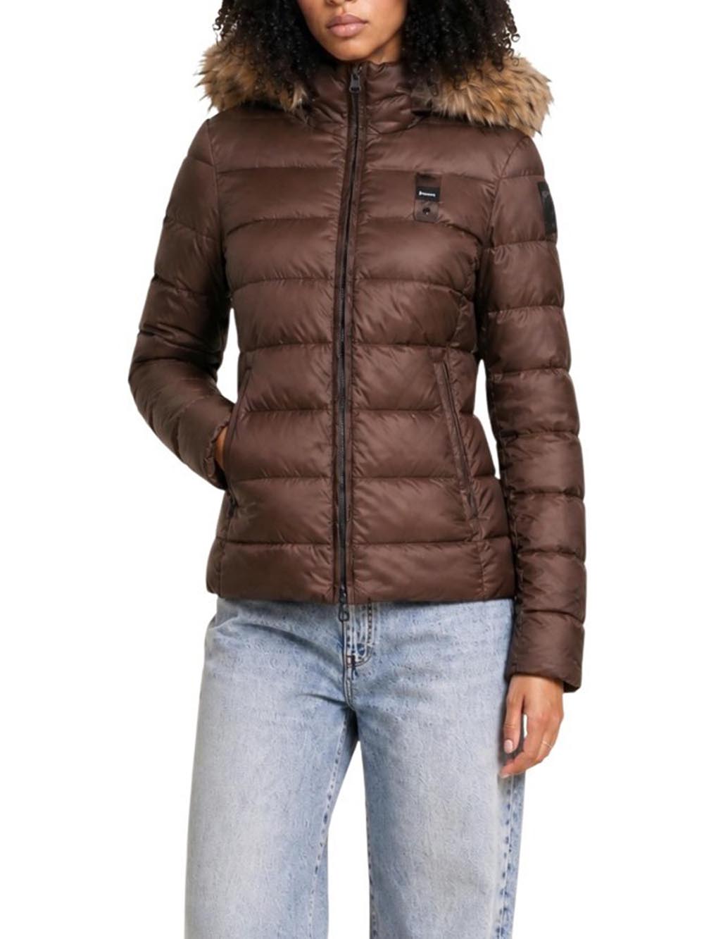 ARCADIA Blauer Giubbino Donna 26wbldc03038 006047 Marrone/Beige