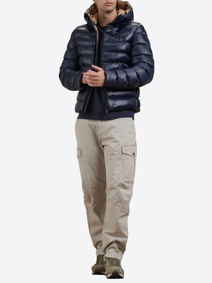ADAMS Blauer Giubbino Uomo 26wbluc02054 005958 Blu/Tabacco