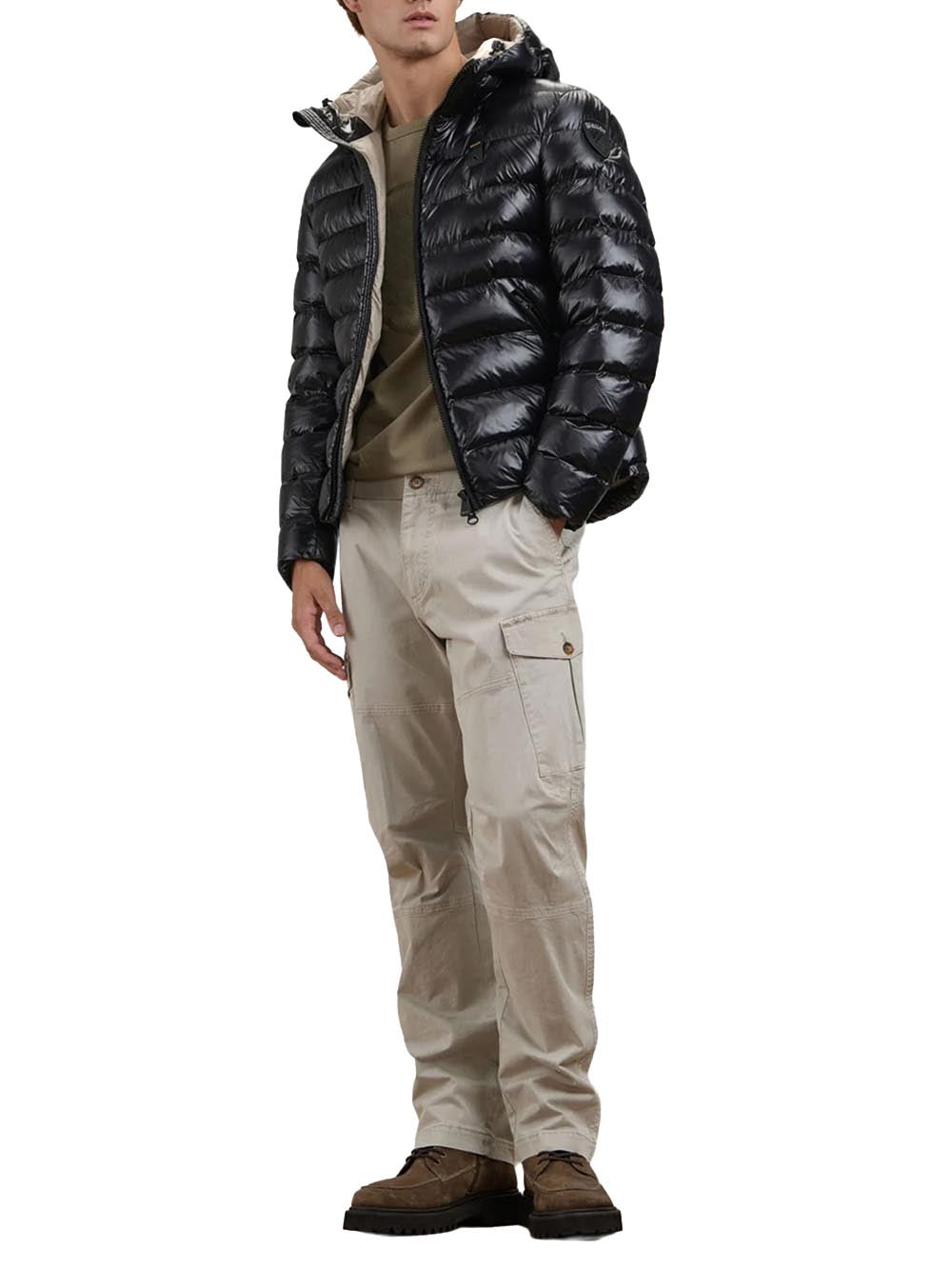 ADAMS Blauer Giubbino Uomo 26wbluc02054 005958 Nero/beige