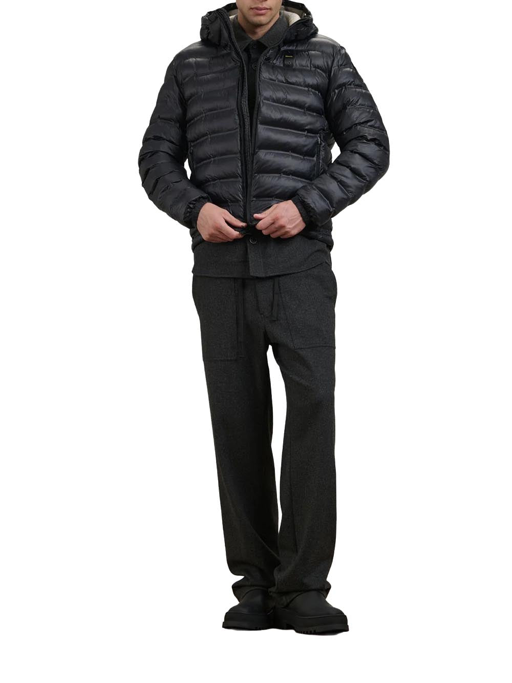 CHARLES Blauer Giubbino Uomo 26wbluc02218 007284 Nero/grigio