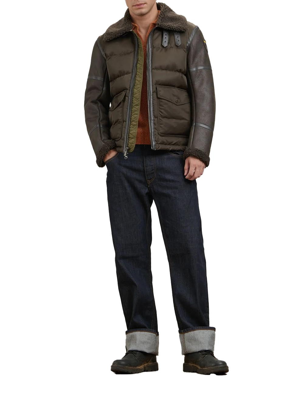 AMHERST Blauer Giubbino Uomo 26wbluc02239 007280 Marrone scuro