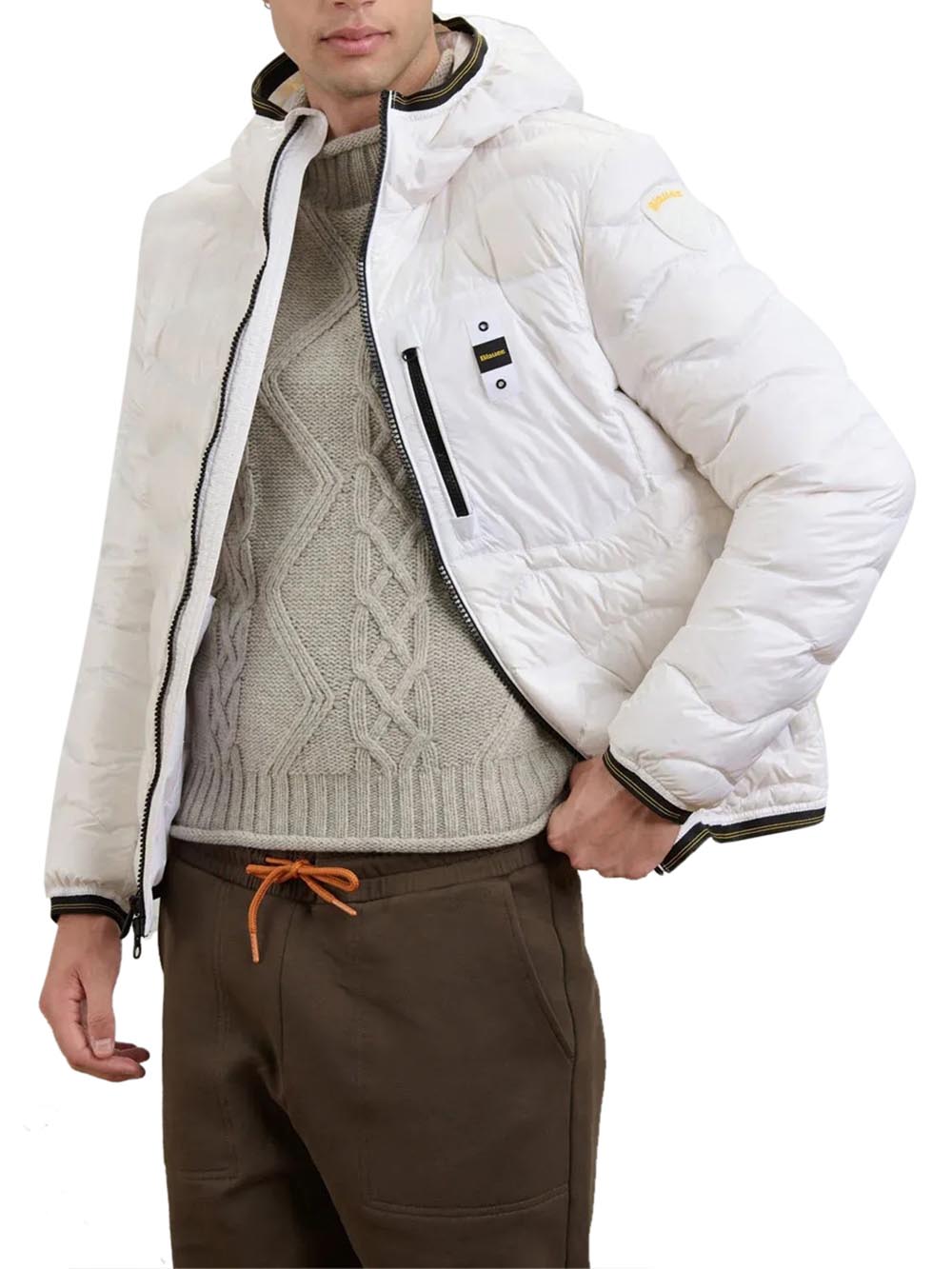 WAVE Blauer Giubbino Uomo 26wbluc03064 006355 Bianco