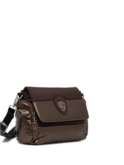 polyester nylon briefcase Blauer Borsa a Tracolla Donna F6jenna02/pad Marrone