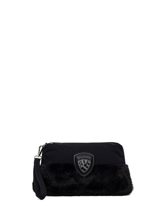 polyester nylon clutch Blauer Pochette Donna F6mira02/pad Nero