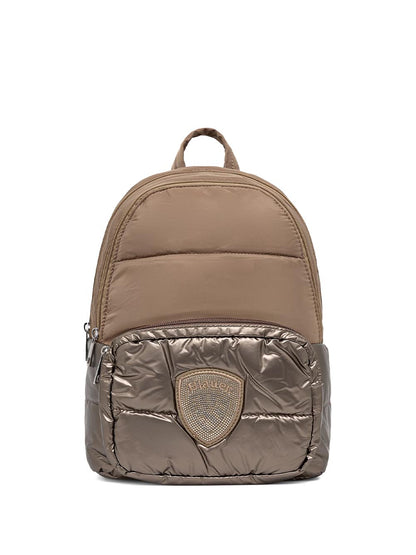 polyester nylon backpack Blauer Zaino Donna F6wave04/pad Beige