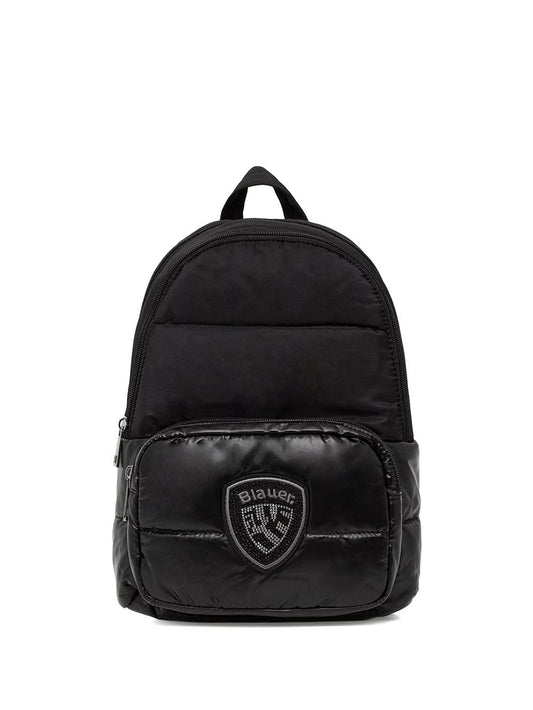 polyester nylon backpack Blauer Zaino Donna F6wave04/pad Nero