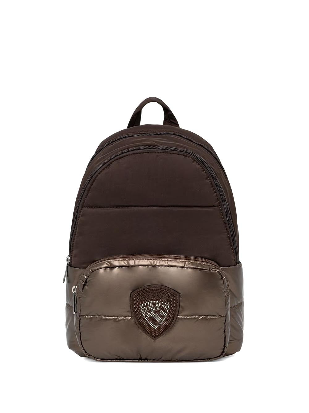 polyester nylon backpack Blauer Zaino Donna F6wave04/pad Marrone