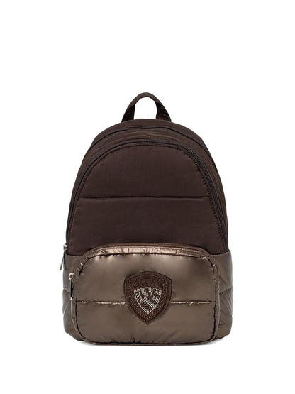 polyester nylon backpack Blauer Zaino Donna F6wave04/pad Marrone