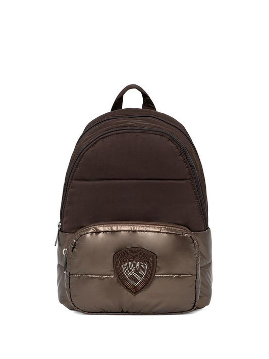 polyester nylon backpack Blauer Zaino Donna F6wave04/pad Marrone