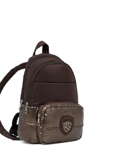polyester nylon backpack Blauer Zaino Donna F6wave04/pad Marrone