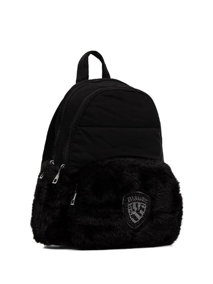 polyester nylon backpack Blauer Zaino Donna F6wave05/pad Nero