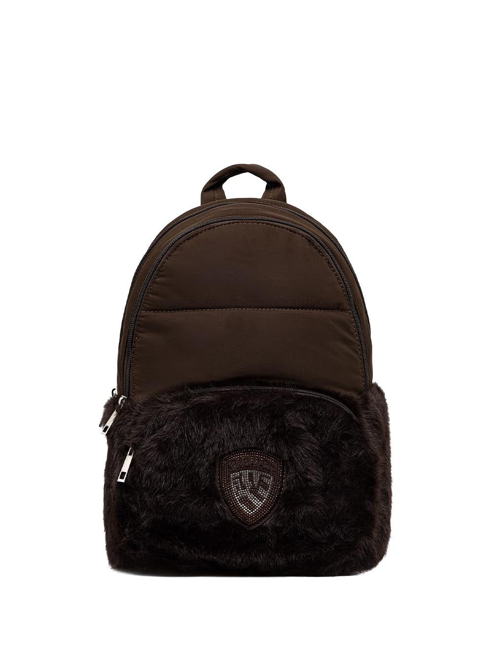 polyester nylon backpack Blauer Zaino Donna F6wave05/pad Marrone