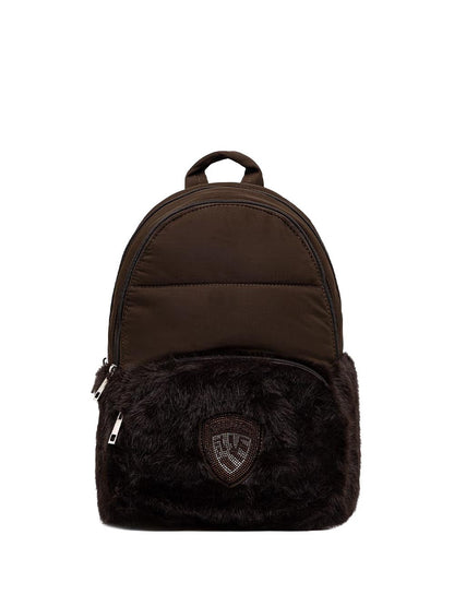polyester nylon backpack Blauer Zaino Donna F6wave05/pad Marrone
