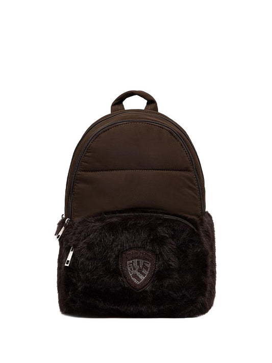 polyester nylon backpack Blauer Zaino Donna F6wave05/pad Marrone