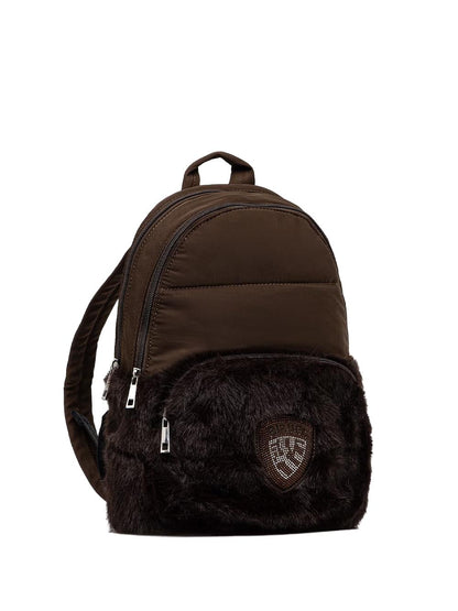 polyester nylon backpack Blauer Zaino Donna F6wave05/pad Marrone