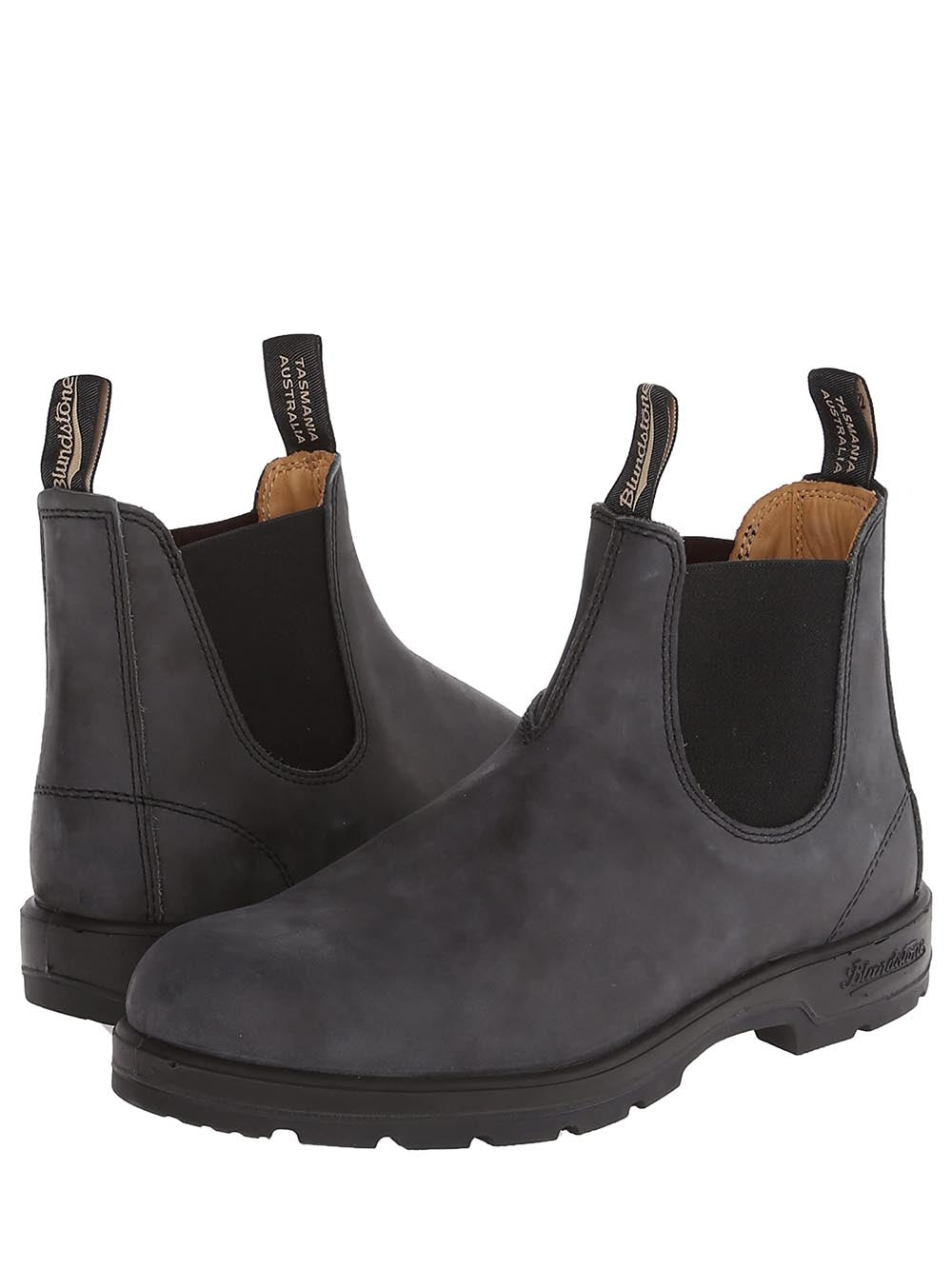 RUSTIC BLACK LEATHER Blundstone Stivaletti Boot Unisex 587 Grigio/nero