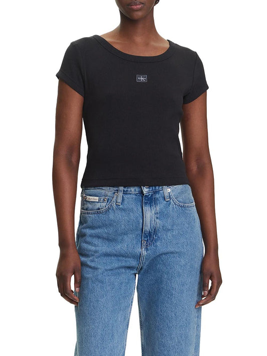 Calvin Klein Jeans T-shirt Donna Lv047c200g Nero