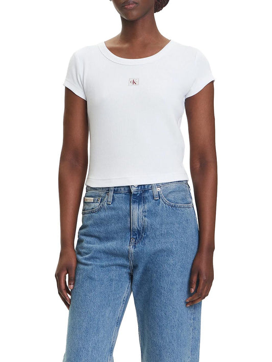 Calvin Klein Jeans T-shirt Donna Lv047c200g Bianco