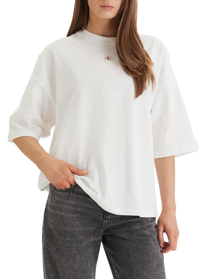 Calvin Klein Jeans T-shirt Donna Lv047d204g Bianco