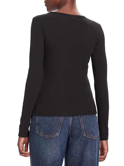 Calvin Klein Jeans T-shirt Donna Lv047d218g Nero
