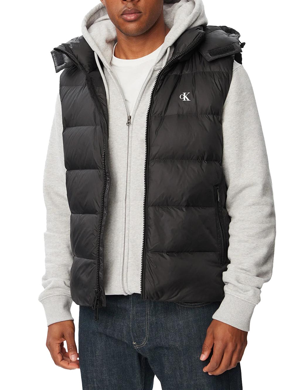 Calvin Klein Jeans Smanicato Uomo Lv04rg514g Nero