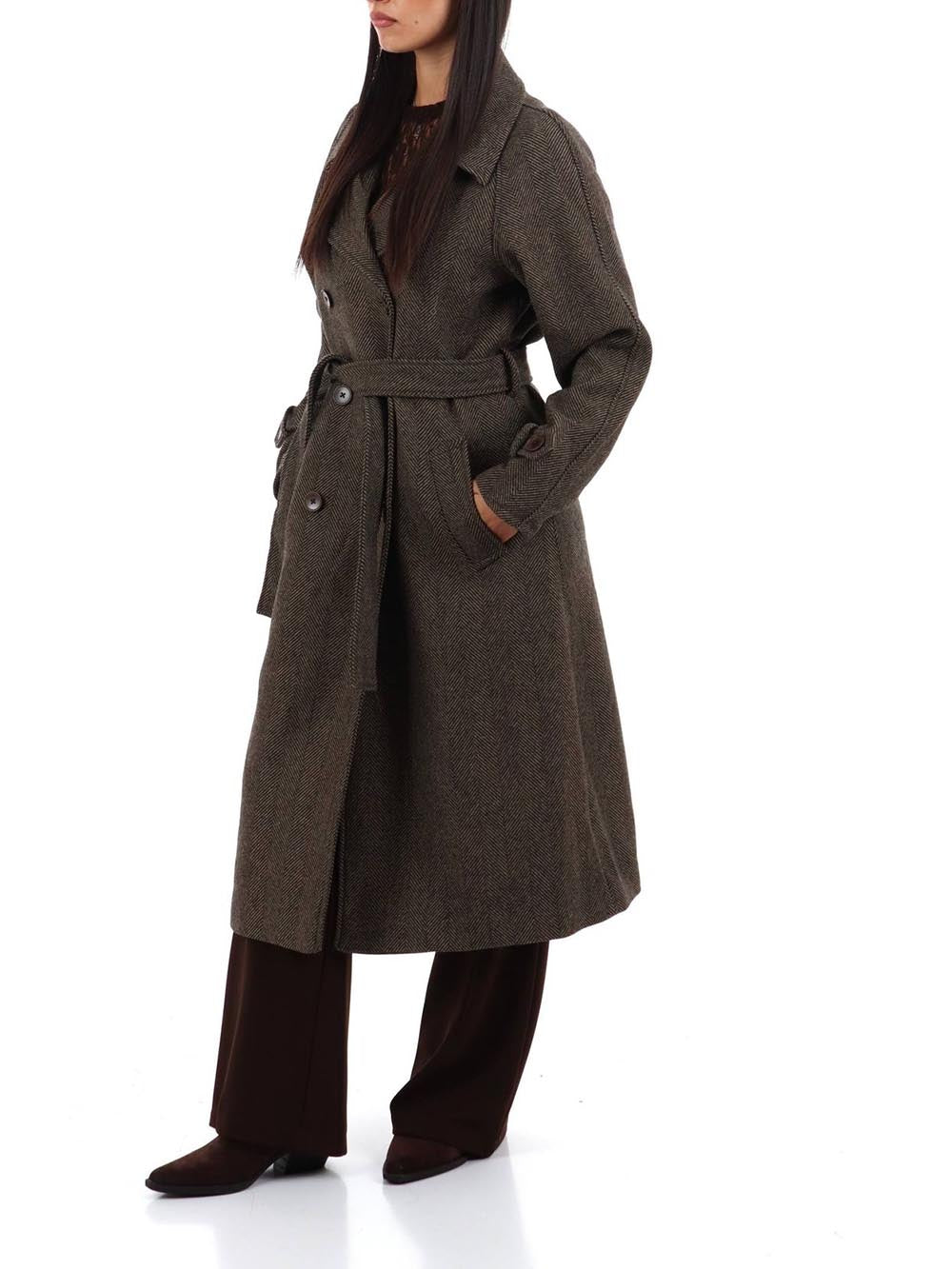 CHORAL Cappotto Donna Sli6cp026278d Moro/beige