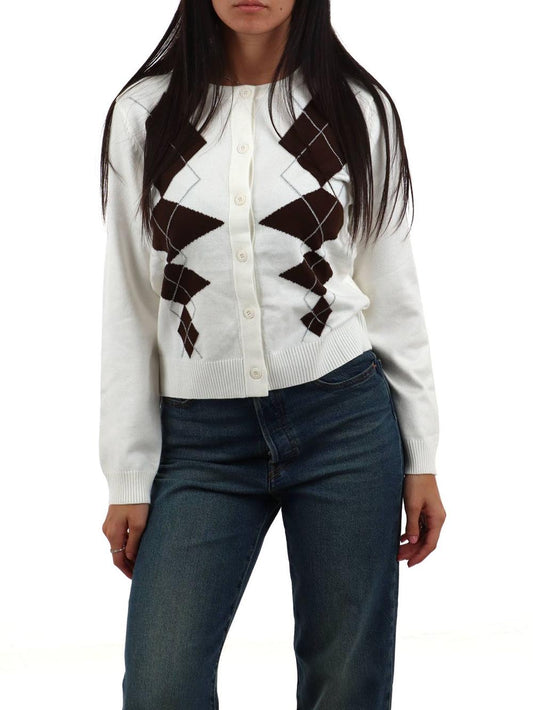 CHORAL Maglia Donna Sli6ml026220d Panna/mor/arg