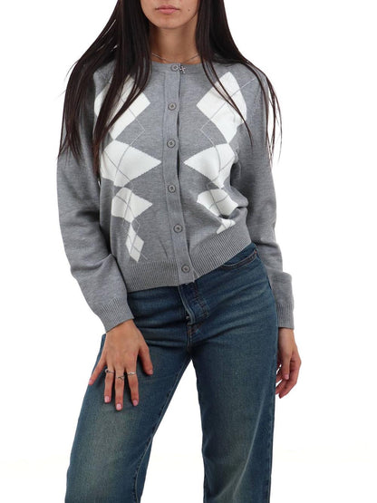 CHORAL Maglia Donna Sli6ml026222d Grigio/pan/arg