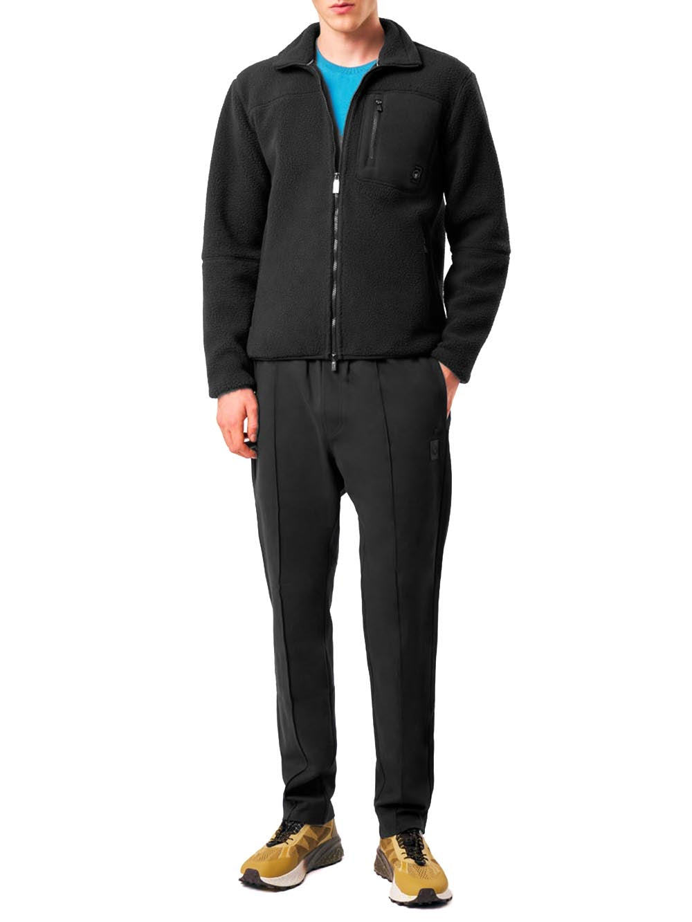 LIONEL - TEDDY FULL-ZIP FLEECE JKT Ciesse Piumini Felpa Uomo 263cpmf28718 P9v3bx Nero