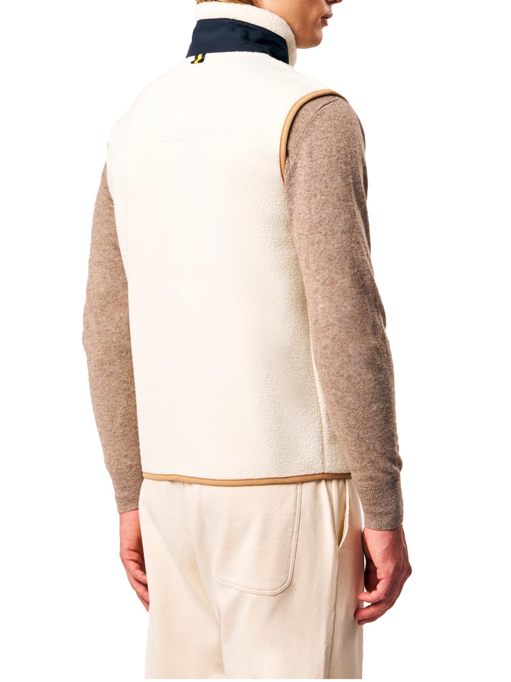 JULIO - VEST TEDDY FULL-ZIP FLEECE JKT Ciesse Piumini Smanicato Uomo 263cpmfv8717 P9v3bx Panna