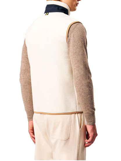 JULIO - VEST TEDDY FULL-ZIP FLEECE JKT Ciesse Piumini Smanicato Uomo 263cpmfv8717 P9v3bx Panna