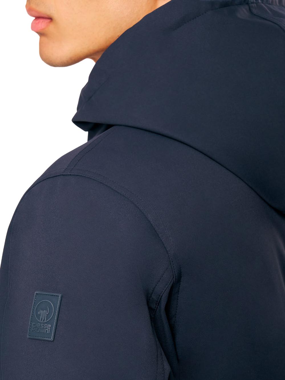 HERDO 3.0 - SOFTSHELL HOODY COAT REAL DOWN Ciesse Piumini Giubbino Uomo 263pcmc31489 P9z25d Blu/nero