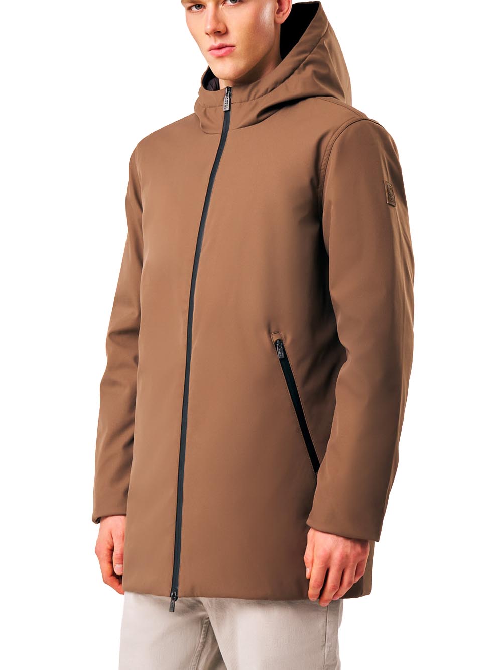 HERDO 3.0 - SOFTSHELL HOODY COAT REAL DOWN Ciesse Piumini Giubbino Uomo 263pcmc31489 P9z25d Marrone