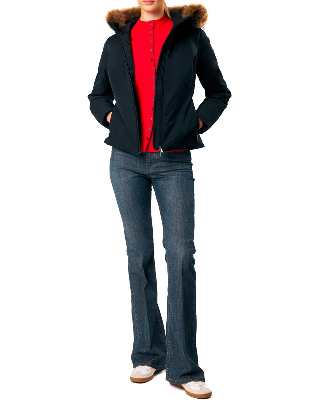 BILIANA - LIGHT PADDED JKT WITH DETACHABLE REAL FU Ciesse Piumini Giubbino Donna 263pcwj03231 R P6y11p Nero