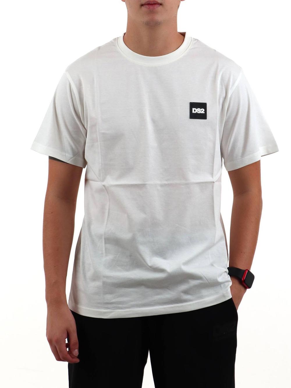 logo lato cuore Ds2 T-shirt Uomo F62a313 Panna