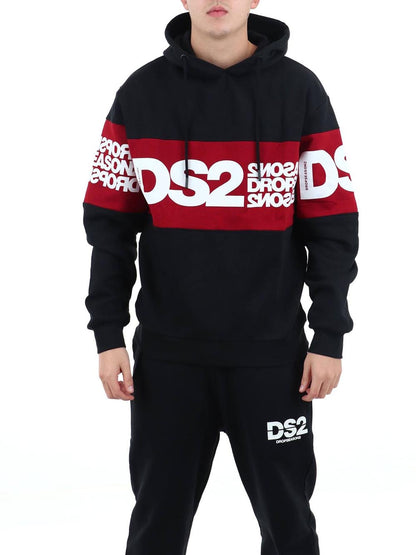 Ds2 Felpa Uomo F62a368 Nero bordeaux