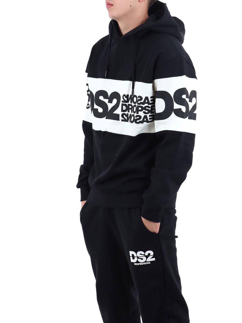 Ds2 Felpa Uomo F62a368 Nero panna
